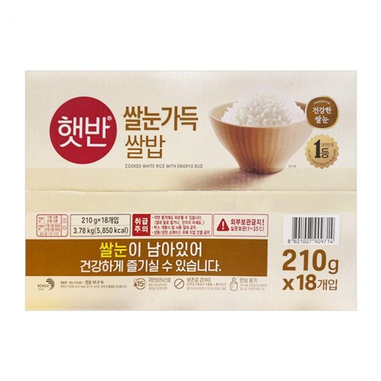 CJ 햇반 쌀눈가득쌀밥 210g x 18 오뚜기즉석밥