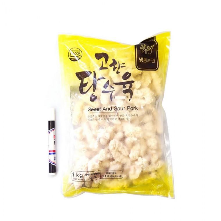냉동 업소용 탕수육 1kg 고 냉동탕수육 대용량탕수육 급식탕수육 돼지고기탕수육
