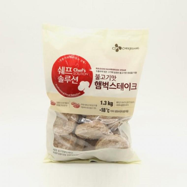 쉐프솔루션 불고기맛 햄벅스테이 냉동함박스테이크 간편조리식품 대용량냉동식품 스테이크반찬