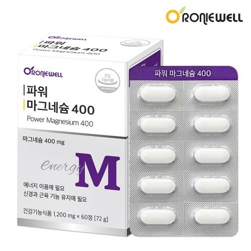 로니웰 파워 마그네슘 400 1200mg x 60정