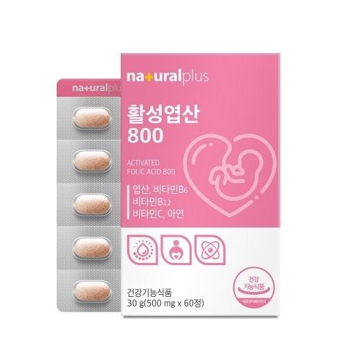 내츄럴플러스 활성엽산800 500mg x 60정