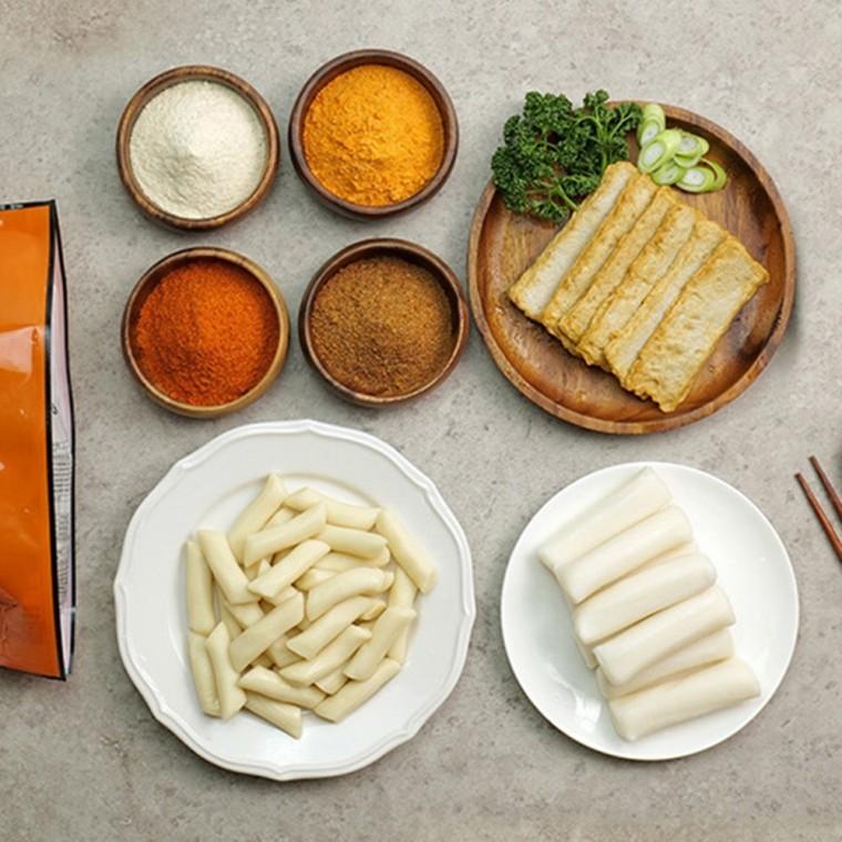 밀떡 떡볶이 밀키트 순한맛 카레맛 2인분 맛있는