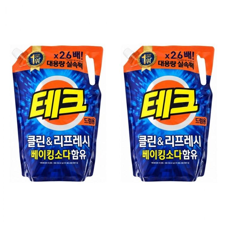 1+1) 테크 클린 앤 시 액체세제 2600ml 드럼용