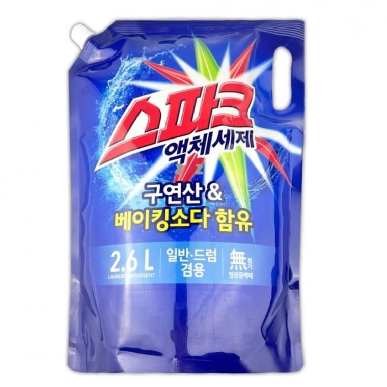 스파크 액체세제 구연산 베이킹소다 일반 드럼용 2.6L 액체세탁세제 드럼세탁기세제
