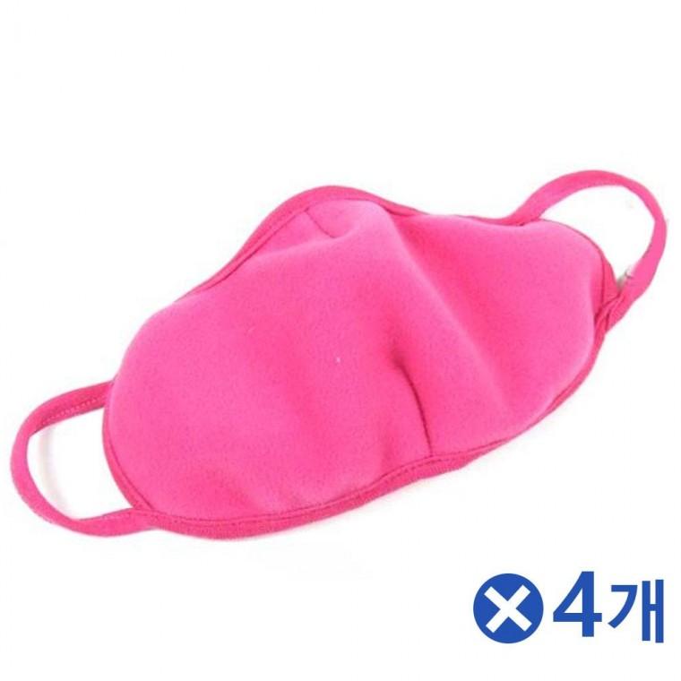 극세사 패션 입체 방한마스크-색상랜덤x4개 방한용품