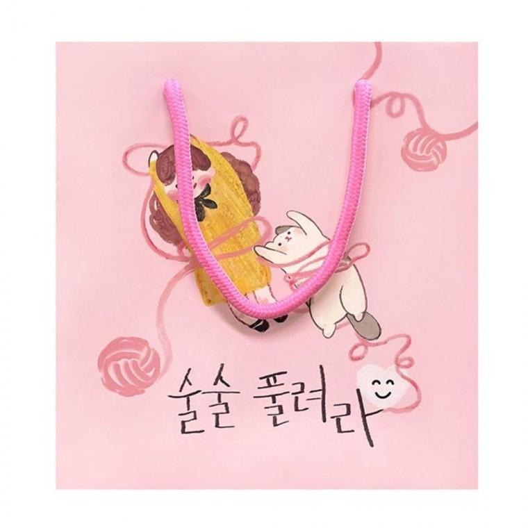 술술풀려라 쇼핑백 10개 세트 1P 캐릭터 종이 가방