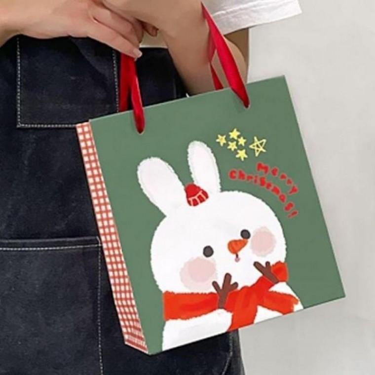 1세트 용품 10개 답례품 쇼핑백 파티 크리스마스 프롬이 성탄절 데코 선물