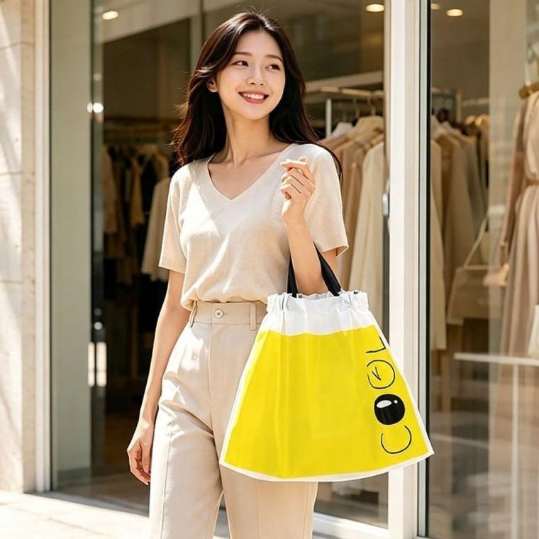 예쁜 비닐 쇼핑백 50p 매장 포장 손잡이 비닐백