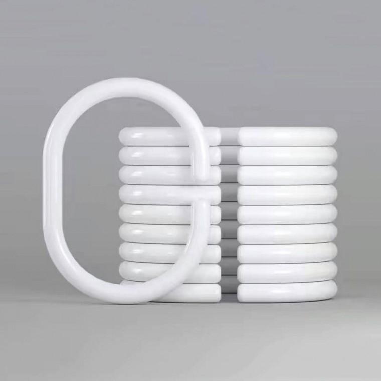 샤워 커튼 C 고리 12pcs 커튼링 가림막 연결 커튼달기