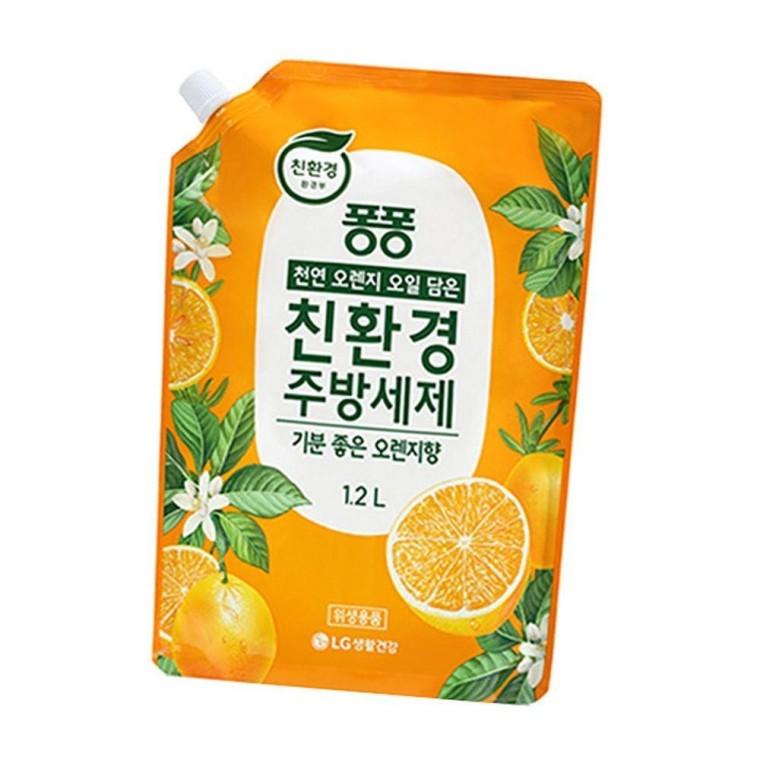 주방 세제 오렌지향 1.2L 리필 부엌 설거지 세척