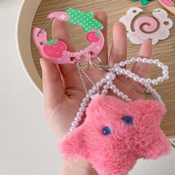 아크릴 카라비너 키링 보관함 카라비나 딸기 소소한 선물 사과 나루토마키 별모양 커스텀 BB0320