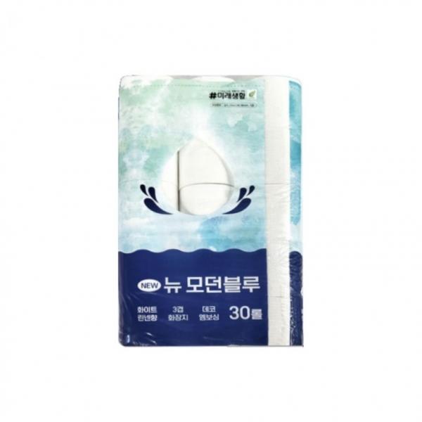 잘풀리는집 모던블루 25m 30롤 화장지 3겹 롤휴지