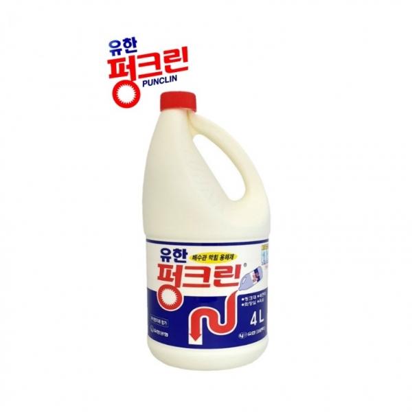 유한락스 펑크린 4리터 청소세제 배수관 씽크대 세정제