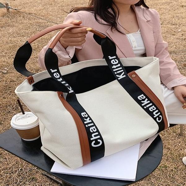 G125719 클래식 캔버스 숄더 빅백 에코백 텀블러백 쇼퍼백