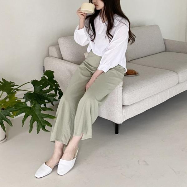 G126226 쿨 와이드스판 와이드스판팬츠 여름통바지