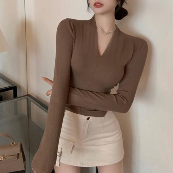 G126307 노카라 V넥 요술 골지티