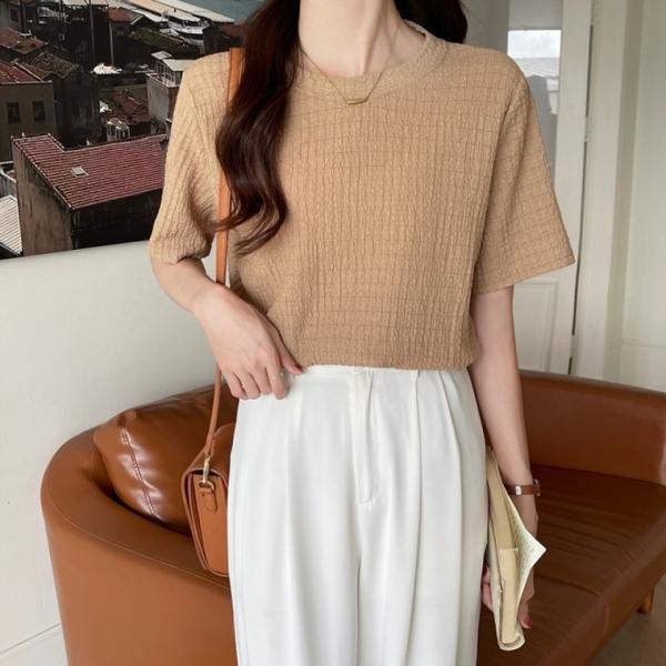 G126702 여름 쿨링 와플 반팔티셔츠