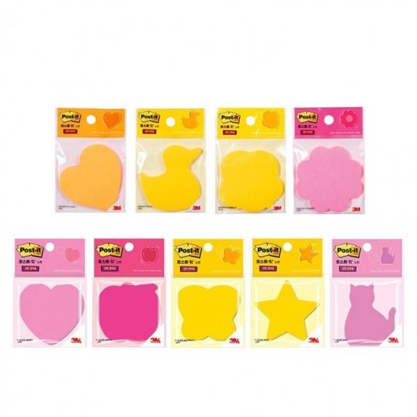 3M  디자인별 강한점착용 모양노트 SSN D C
