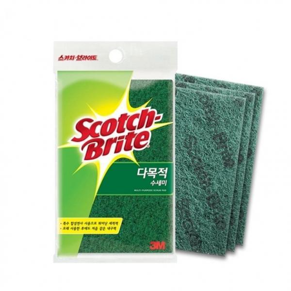 3M 스카치브라이트 양면 다목적 수세미 173 (소) 3입