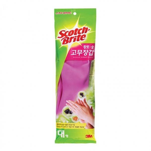 3M 스카치브라이트 5403 황토숯 고무장갑 (대)