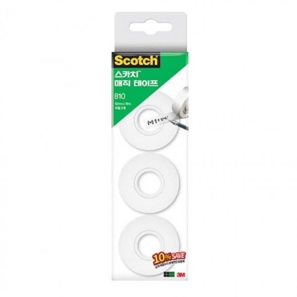 3M 스카치 매직테이프 810R-3 (12mmx18m) 세이빙팩
