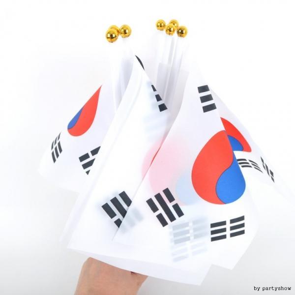 일체형수기태극기미니(10장) 응원도구 체육대회 국기
