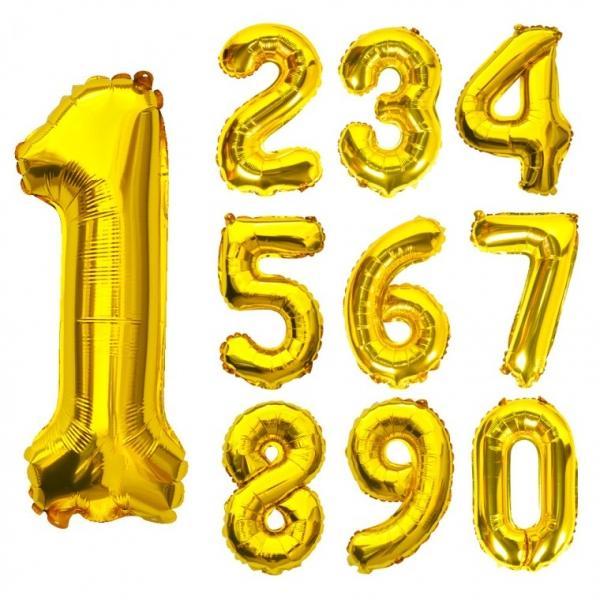 숫자은박풍선(소)골드 파티 장식 호일 기념일 생일