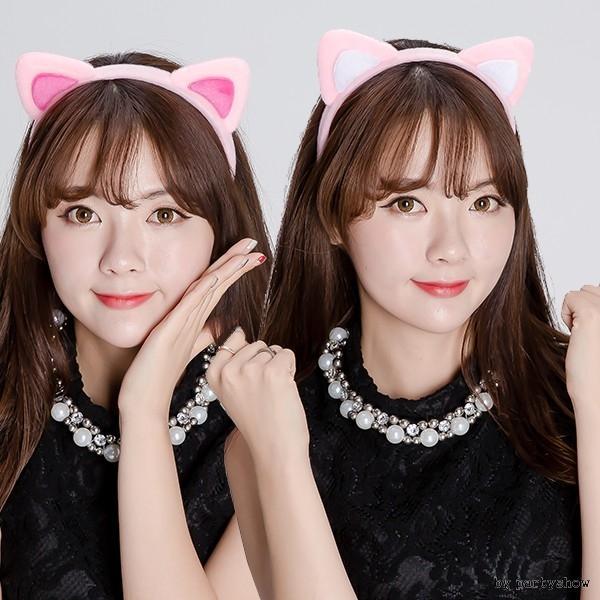 (핑크고양이머리띠)파티용품 파티머리띠 생일파티 이