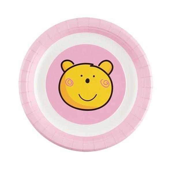 곰팅이접시23cm(핑크)6개입 생일파티 피크닉 종이접시