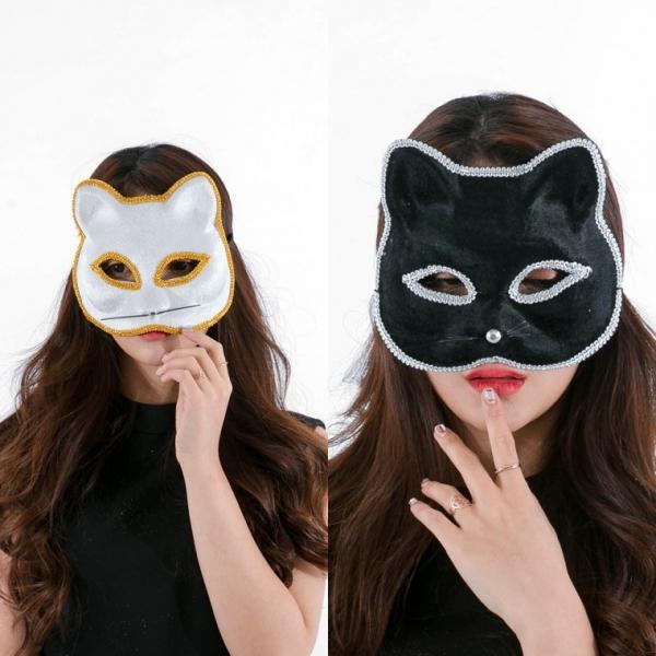 (벨벳고양이가면) 파티가면 가면 럭셔리가면 할로윈