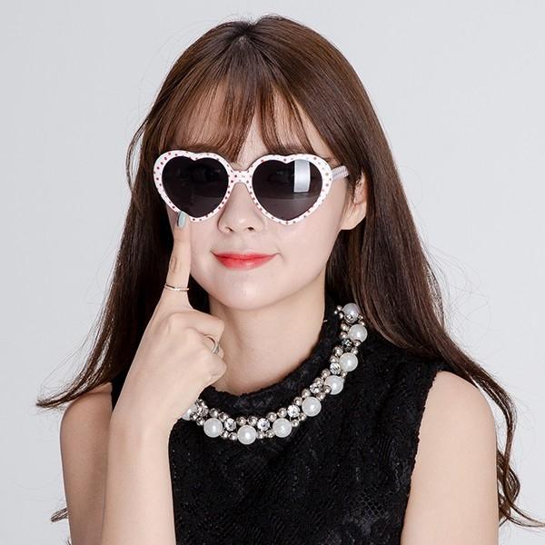 하트안경(도트화이트) 파티 선글라스 소품 생일 축하 기념일