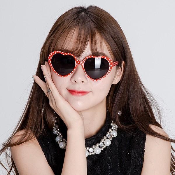 하트안경(도트레드) 파티 선글라스 소품 생일 축하 기념일