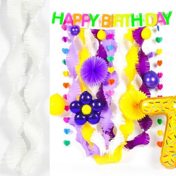 회오리파티스트리머(베이지) 생일 장식 가랜드 기념일
