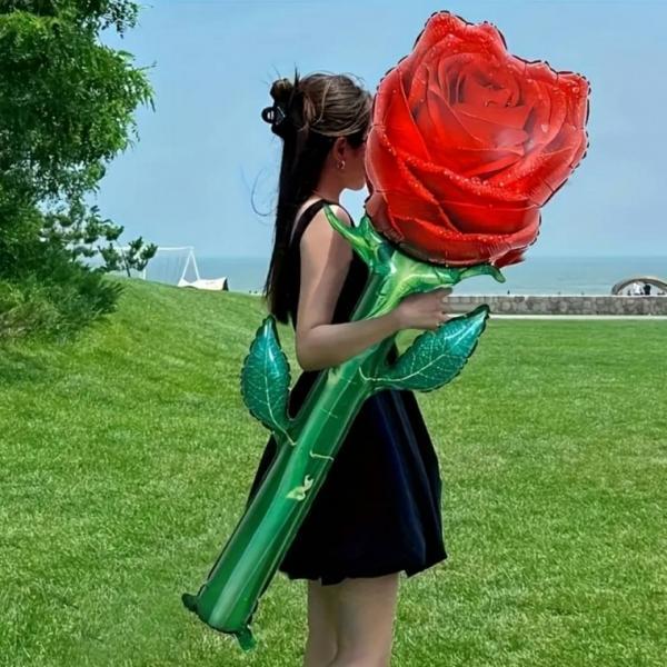 장미꽃은박풍선(대형)
