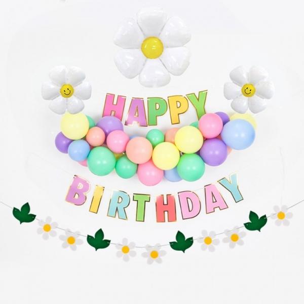 데이지플라워파티가랜드(잎사귀) 생일 이벤트 축제 플라워 장식