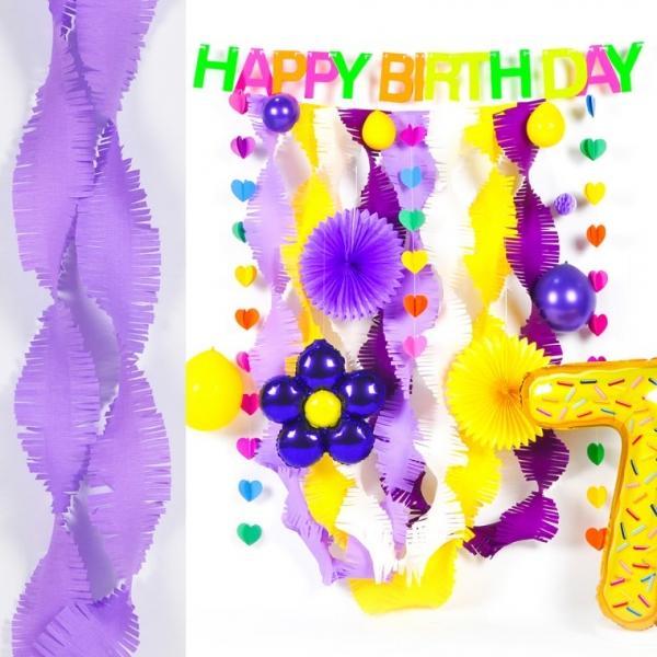 회오리파티스트리머(라벤다) 생일 장식 가랜드 배너