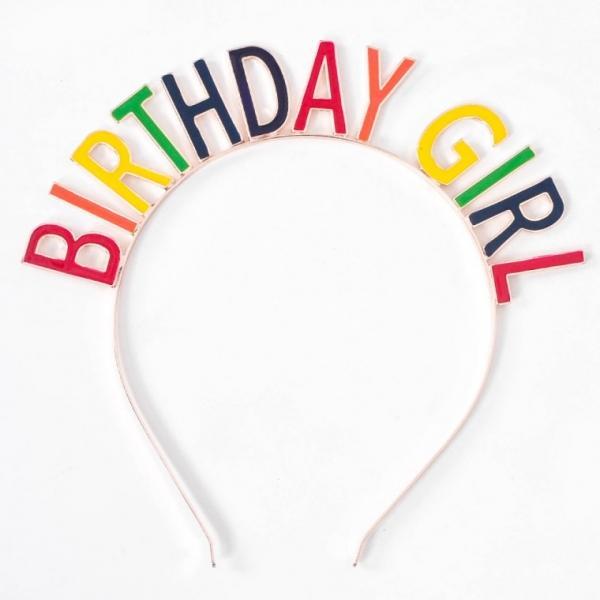 레터링생일머리띠(대)벌스데이걸로즈골드 파티 헤어밴드