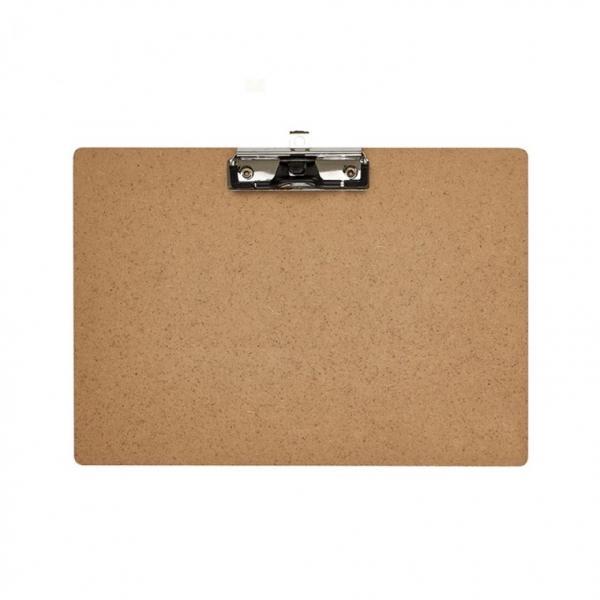 문화 MDF 클립보드 A4 가로형 연갈색 F925-71 320x230mm