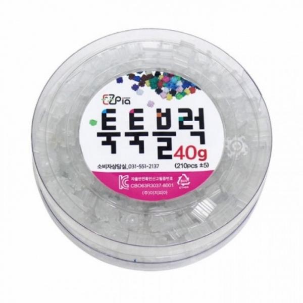 뚝딱 툭툭블럭 투명흰색 40g 만들기 교구 재료