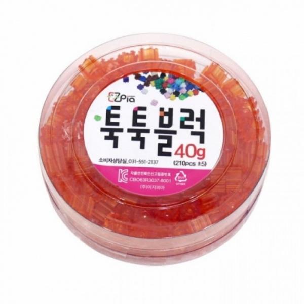 뚝딱 툭툭블럭 투명주황 40g 만들기 교구 재료