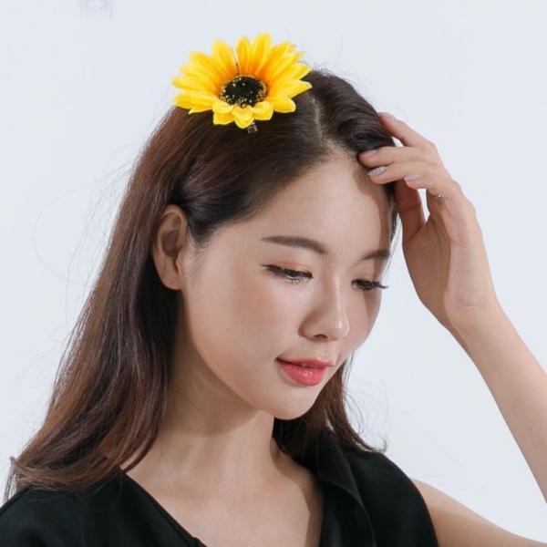 (리얼해바라기머리핀)생일파티 장기자랑 헤어핀 파티