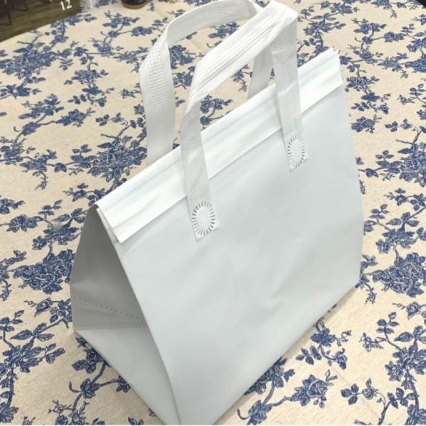 보온보냉 부직포 쇼핑백 가방 화이트 대