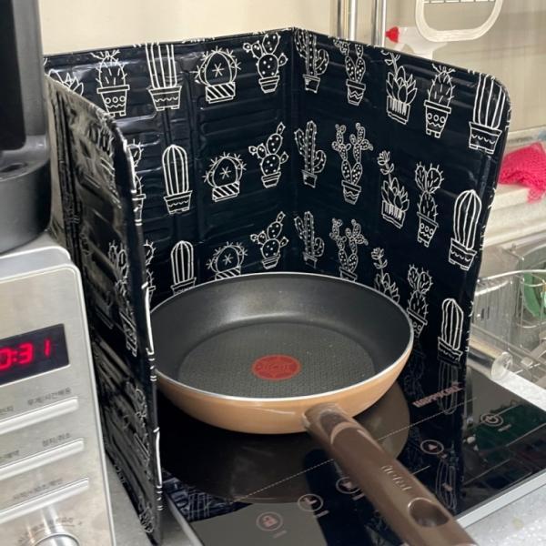 기름튐방지 가스렌지 가림막 블랙