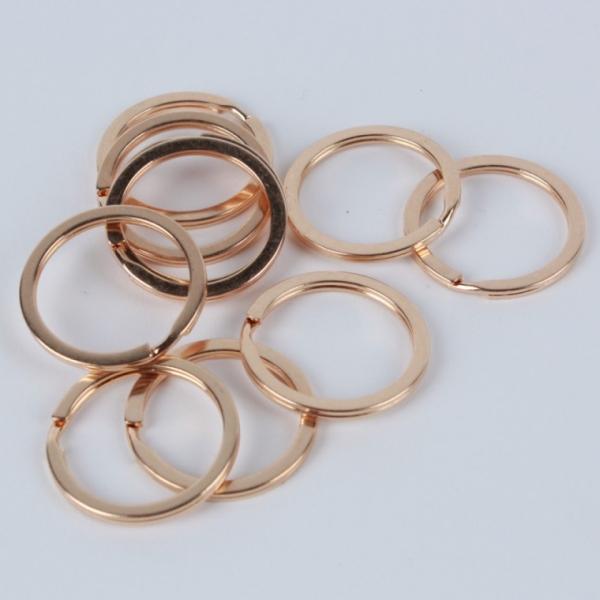 연결고리 납작 이중 오링 골드 30mm 10P