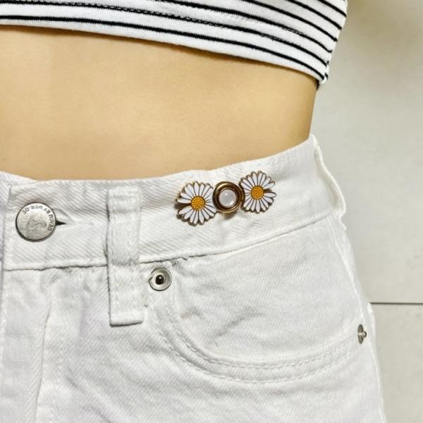 꽃 바지 허리조절 요술단추