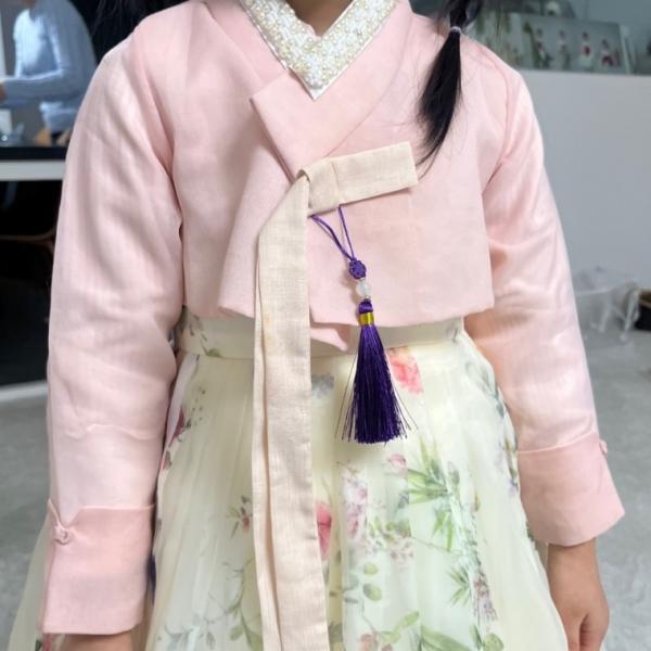 한복 노리개 키링 퍼플
