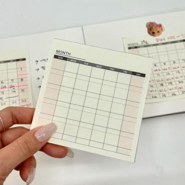 뜯어쓰는 먼슬리 월간플래너 메모지