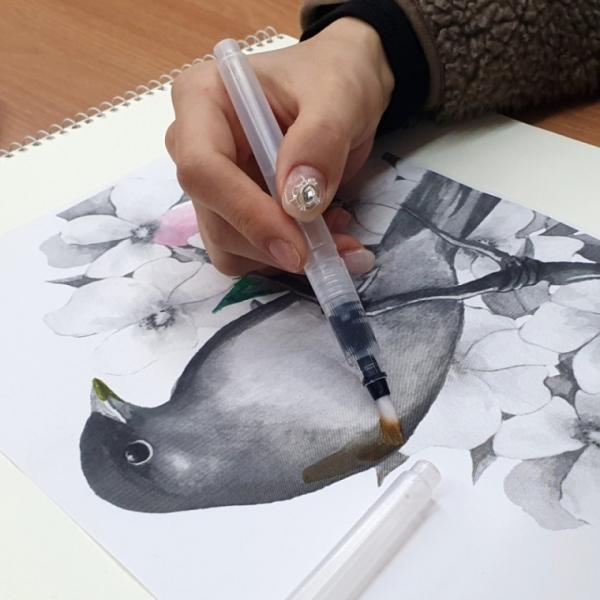 수채화 워터브러쉬 물붓 대형