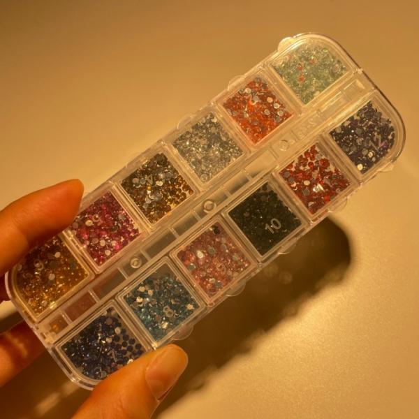 레진아트 네일아트 꾸미기 파츠 세트 믹스큐빅