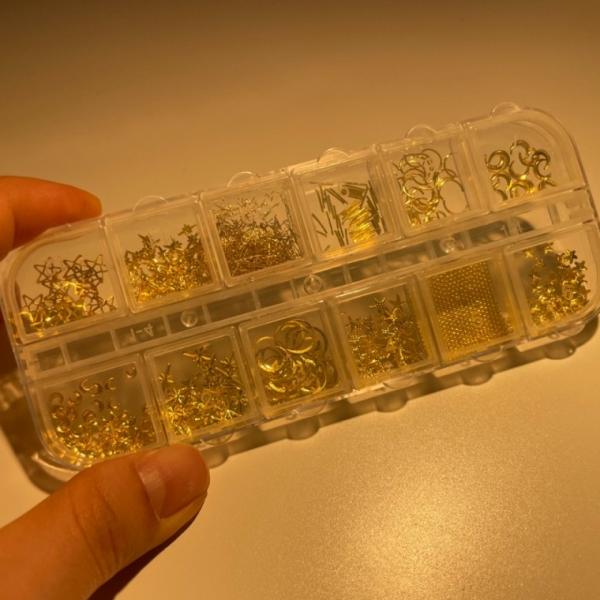 레진아트 네일아트 꾸미기 파츠 세트 골드스타